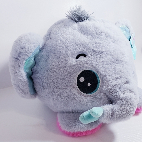 Hug Me Elephant 10" Stuffed Animal Plush Reversible - Grey & Pink - 'Ellie' NEW - Picture 3 of 12